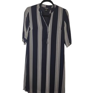 Enfocus Studio Women's Black/White Horizontal Striped Dress Size 4